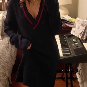 Wilfred Knit Navy Blue Sweater Dress